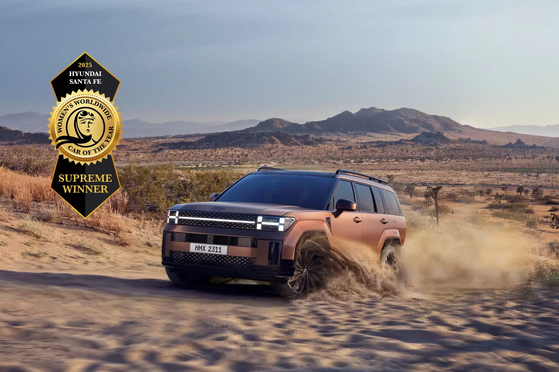 Kaikkiaan 82 naispuolista autotoimittajaa viidestä maanosasta 55 maasta valitsi maailman parhaan auton vuodelle 2025. Ylivoimainen voittaja on Hyundai Santa Fe.