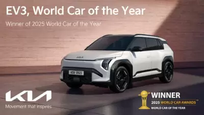 Kia EV3 on voittanut 2025 Vuoden Auto Maailmassa -palkinnon 2025 World Car Awards -tapahtumassa. Voittajan valitsivat 96 arvostettua kansainvälistä autotoimittajaa 30 maasta.